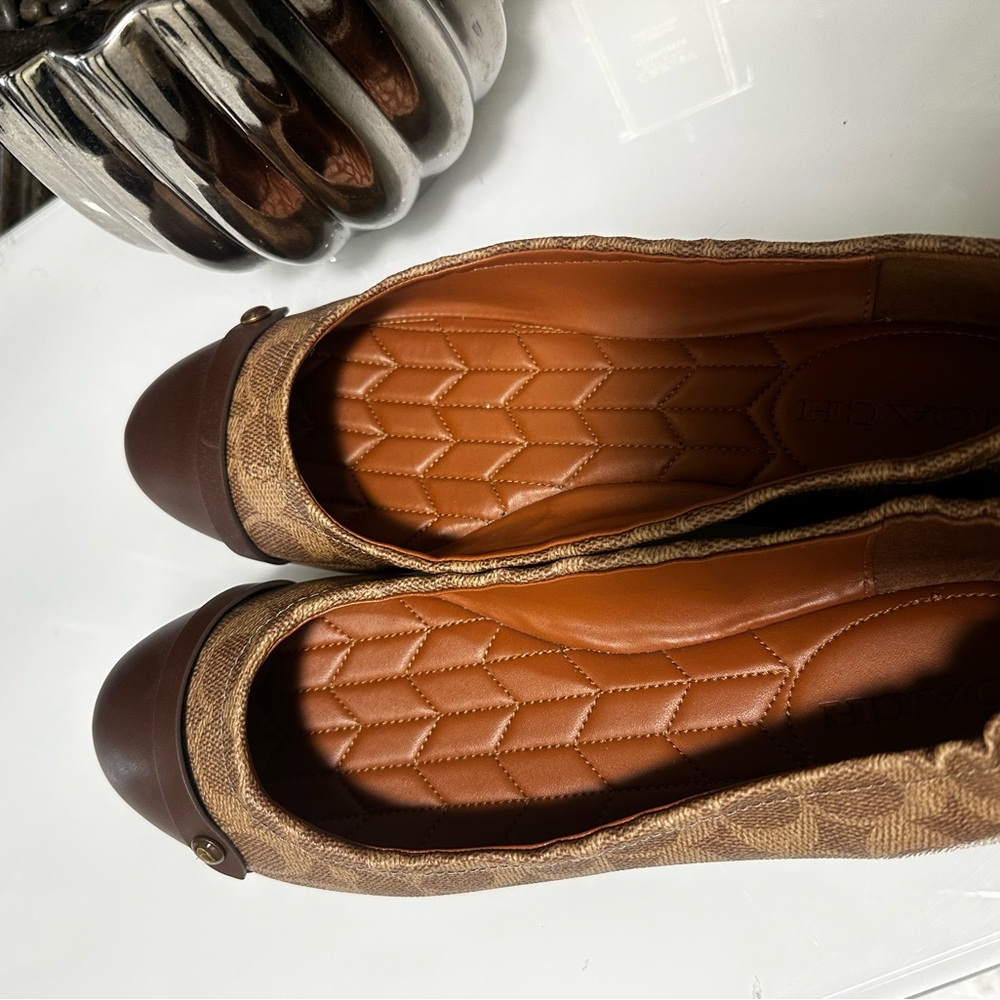 Coach Women's Brown Ballet Flats